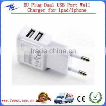 For Samsung 5V 2A 2 Dual USB Power Adapter Phone Charger