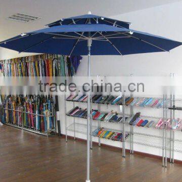 Fiberglass stand UV protection double layer canopy patio umbrellas