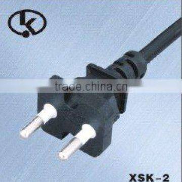 Korea EK power supply cord 2pins plug