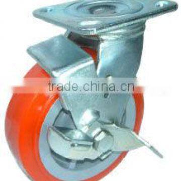 8x2 PU HEAVY DUTY CASTER - PLATE BRAKE (GS-5997HD-02)