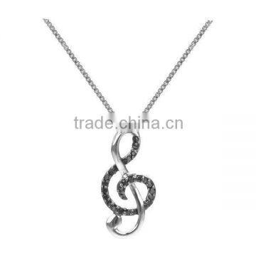 Necklace Fashion 2013 Fashion Music Note Pendant Necklace Rhinestone Necklace