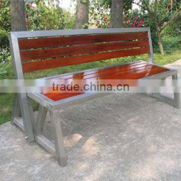 Imported camphor hardwood bench seat with stainless steel bench brackets