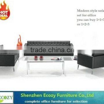 High quality newly design leather office lounge sofa