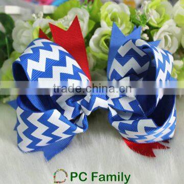 High quality printed grosgrain hair bow