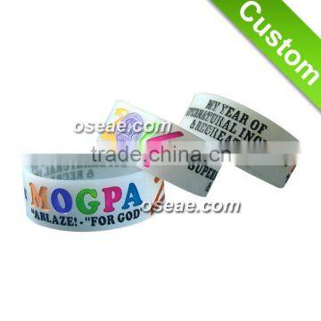 Printed debossed silicone wristband