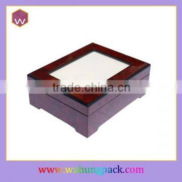wood storage cosmetic box with custom music,accept cosmet storag box