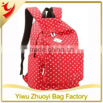 Oxford Material Vintage Cute Polka Dot Backpack School Book Campus Bags