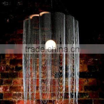 0522-27 chain hung chain hung jute rope chandelier lights mosaic