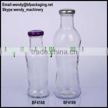 Hot sale! clear glass milk bottle wholesale with lid