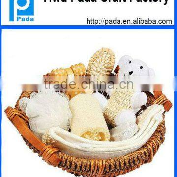 Promotional bath set with rattan