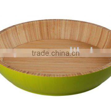 bamboo salad bowl with beautiful color