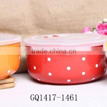 dishwasher safe round salad bowl with lids to keep fresh
