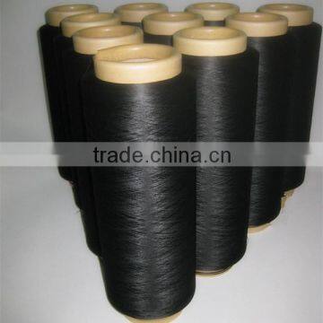 polyester textured yarn spun dyed yarn dope dyed black polyester yarn