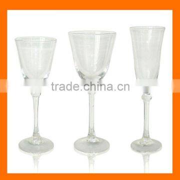 Hand blown clear wine glass,drinking glass set.