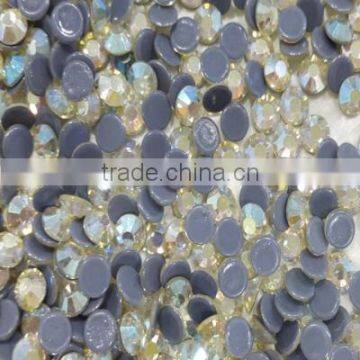 Factory top quality ss20 jonquil AB color hot fix rhinestone super shine hot fix stone whosale big promotion rhinestone hot fi