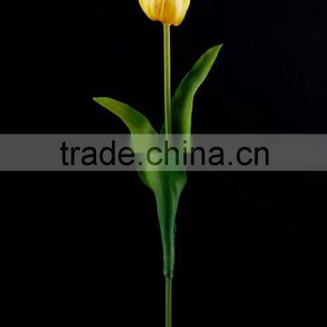42 cm PVC Real Touch Tulip Spray With 2 Leaves Artificial Flower photo-4