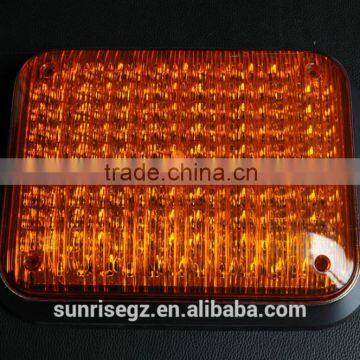 LED Ambulance Emergency Strobe Light/LED Security Emergency Flash Strobe Light(SR-AE-065H-LED-Amber)W Chrome Frame & Rubber Base