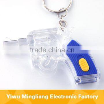 Gun shape led keychain light