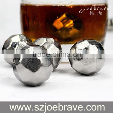 304 food grade stainless steel whiskey stones, reusable ice cubes, diamond shape ice cube stone