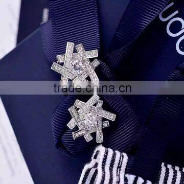 CZ zirconia New York winter five stick earrings
