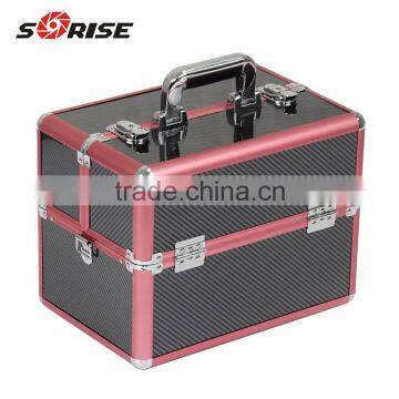 PVC Custom Lock Hard Side Cosmetic Case