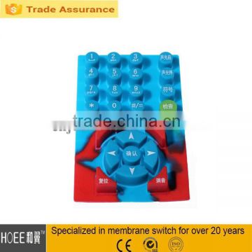 flexible conductive rubber remote keypad tactile rubber dome key cover