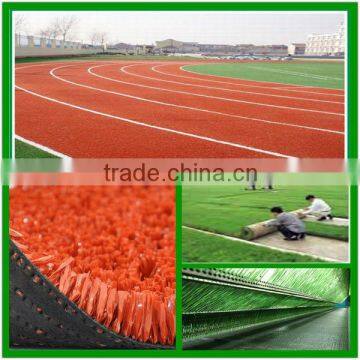 Tennis/ running track synthetic turf for 100%polyester carpet