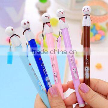 DIY Creative Stationery Kids Personalized Novelty Cute Japanese Cartoon Snowman Face Ballpoint Pen Lovely Child Emoji Ball Pens