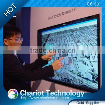 Wonderful Chariot 47'' multi touch frame advertising display, window sisplay,glass showcase