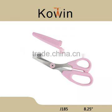 Kowin 8.25inch Stainless Steel 2cr13 with pink plastic handle office Scissors