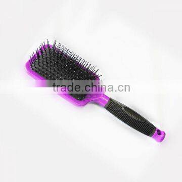 paddle hair brush rubber handle of high quality