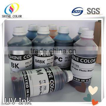 Bulk Buy 8 Color PFI701 PFI 701 bulk bottle UV ink for Canon IPF8000s 9000s