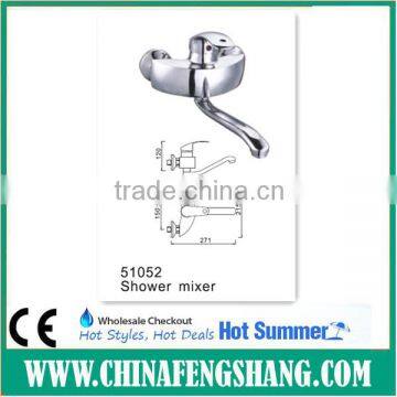 Wall mount kitchen mixer faucet with long spout