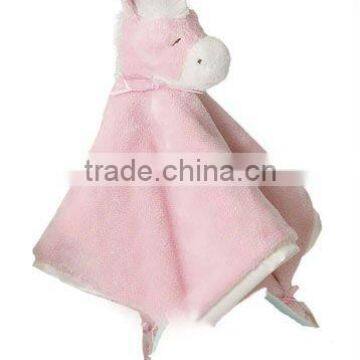 ultra soft and unbelievably cute Pink Horse Snuggler blanket baby plush toys with embroidery