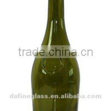 750ml Dark Green Corked Burgundy glass Bottle glass champagne bottle