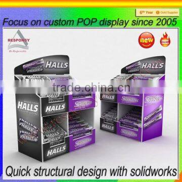 retail store pop up chewing gum display stand cases