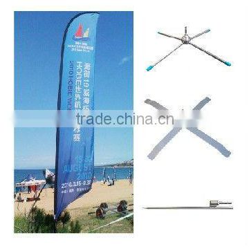 S banner,outdoor display flying banner with cross base