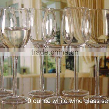 10 ounce white wine glass set of 6