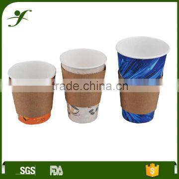 16oz Custom Design Single Wall Paper Coffee Cups With Logo