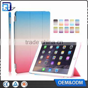 For iPad Pro 9.7 Case Gradient Color Smart Cover Transparent Back Cover Ultra Slim Auto Wake up/Sleep Tab Cover For iPad Air3