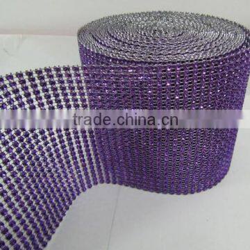 24 Rows Plastic Rhinestone Mesh Trimming for Decoration photo-5