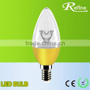 2016 Hot 360 Degree Beam Angle Led Canle Light 5W Dimmable Led Candle Bulb