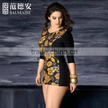 Balneaire Fashion Plus Size Women One Piece Swimsuit
