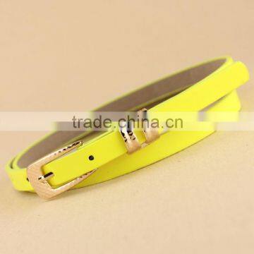 Ms. candy color thin leather belt, wild fashion belt, woman belt