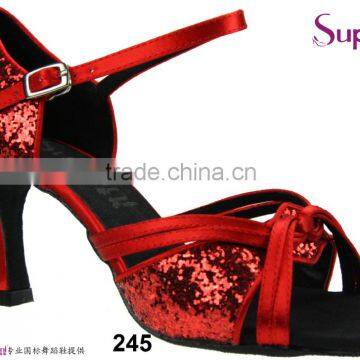 Suphini Red Glitter Shiny Sexy Latin Dance Shoes