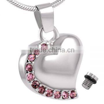 Various Color Available Heart Edged Gemstone Cremation Jewelry