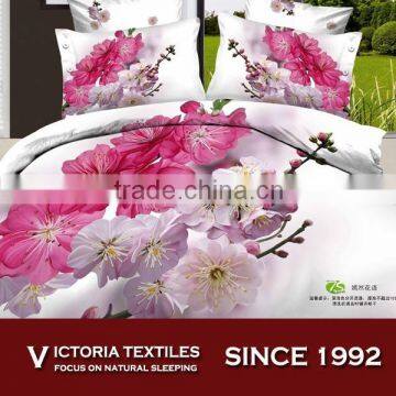 natural pure cotton reactive 3d printed bed comforter sheets set