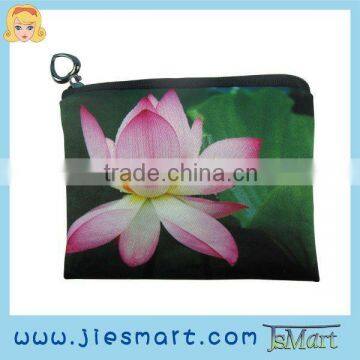 JSMART customized change purse wholesale digital printing microfiber bag