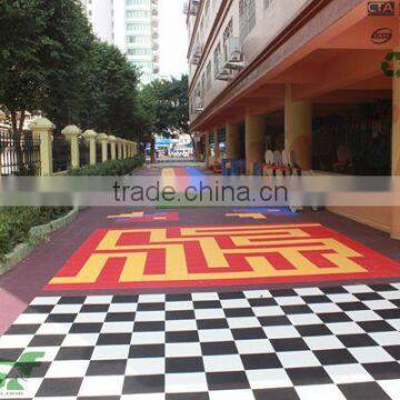 Diamond Plate Plastic Interlocking Floor Tile for kindergarten