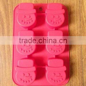 2015 hot selling Christmas silicone cake mould in snowman shape